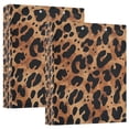 thumbnail image 1 of FORMRS 3 Ring Binder 1.5 inch with Pockets Set of 2 Clip Board 200 Sheets Capacity, Leopard Pattern, 1 of 8