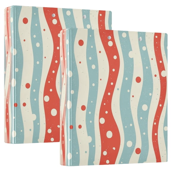 FORMRS 3 Ring Binder 1.5 inch with Pockets Set of 2 Clip Board 200 Sheets Capacity, Light Blue Pattern