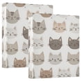 thumbnail image 1 of FORMRS 3 Ring Binder 1.5 inch with Pockets Set of 2 Clip Board 200 Sheets Capacity, Light Gray Cat Pattern, 1 of 8