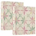 thumbnail image 1 of FORMRS 3 Ring Binder 1.5 inch with Pockets Set of 2 Clip Board 200 Sheets Capacity, Light Pink Geometric, 1 of 8