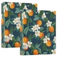 thumbnail image 1 of FORMRS 3 Ring Binder 1.5 inch with Pockets Set of 2 Clip Board 200 Sheets Capacity, Orange Fruit, 1 of 8
