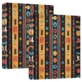 thumbnail image 1 of FORMRS 3 Ring Binder 1.5 inch with Pockets Set of 2 Clip Board 200 Sheets Capacity, Orange Geometric, 1 of 8