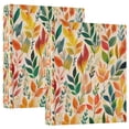 thumbnail image 1 of FORMRS 3 Ring Binder 1.5 inch with Pockets Set of 2 Clip Board 200 Sheets Capacity, Orange Leaves, 1 of 8