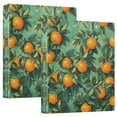 thumbnail image 1 of FORMRS 3 Ring Binder 1.5 inch with Pockets Set of 2 Clip Board 200 Sheets Capacity, Orange Tree Pattern, 1 of 8