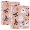 thumbnail image 1 of FORMRS 3 Ring Binder 1.5 inch with Pockets Set of 2 Clip Board 200 Sheets Capacity, Pastel Pink Halloween, 1 of 8