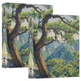 thumbnail image 1 of FORMRS 3 Ring Binder 1.5 inch with Pockets Set of 2 Clip Board 200 Sheets Capacity, Pine Tree, 1 of 8