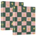 thumbnail image 1 of FORMRS 3 Ring Binder 1.5 inch with Pockets Set of 2 Clip Board 200 Sheets Capacity, Pink Abstract, 1 of 8