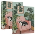 thumbnail image 1 of FORMRS 3 Ring Binder 1.5 inch with Pockets Set of 2 Clip Board 200 Sheets Capacity, Pink Sleeping Cat, 1 of 8