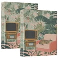 thumbnail image 1 of FORMRS 3 Ring Binder 1.5 inch with Pockets Set of 2 Clip Board 200 Sheets Capacity, Pink and Green Cat, 1 of 8