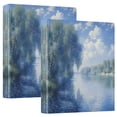 thumbnail image 1 of FORMRS 3 Ring Binder 1.5 inch with Pockets Set of 2 Clip Board 200 Sheets Capacity, Plants and River, 1 of 8