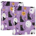 thumbnail image 1 of FORMRS 3 Ring Binder 1.5 inch with Pockets Set of 2 Clip Board 200 Sheets Capacity, Purple Halloween Pattern, 1 of 8