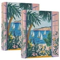 thumbnail image 1 of FORMRS 3 Ring Binder 1.5 inch with Pockets Set of 2 Clip Board 200 Sheets Capacity, Purple Seaside, 1 of 8
