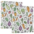 thumbnail image 1 of FORMRS 3 Ring Binder 1.5 inch with Pockets Set of 2 Clip Board 200 Sheets Capacity, Purple Vegetables Pattern, 1 of 8