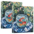 thumbnail image 1 of FORMRS 3 Ring Binder 1.5 inch with Pockets Set of 2 Clip Board 200 Sheets Capacity, Red Goldfish, 1 of 8