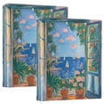 thumbnail image 1 of FORMRS 3 Ring Binder 1.5 inch with Pockets Set of 2 Clip Board 200 Sheets Capacity, Sea Window, 1 of 8