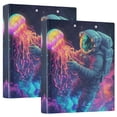 thumbnail image 1 of FORMRS 3 Ring Binder 1.5 inch with Pockets Set of 2 Clip Board 200 Sheets Capacity, Space Astronaut, 1 of 8