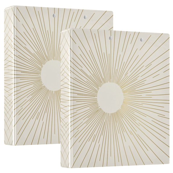 FORMRS 3 Ring Binder 1.5 inch with Pockets Set of 2 Clip Board 200 Sheets Capacity, Sunshine