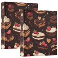 thumbnail image 1 of FORMRS 3 Ring Binder 1.5 inch with Pockets Set of 2 Clip Board 200 Sheets Capacity, Sweet Cakes, 1 of 8