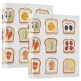 thumbnail image 1 of FORMRS 3 Ring Binder 1.5 inch with Pockets Set of 2 Clip Board 200 Sheets Capacity, Various Toasts, 1 of 8