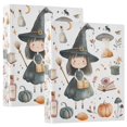 thumbnail image 1 of FORMRS 3 Ring Binder 1.5 inch with Pockets Set of 2 Clip Board 200 Sheets Capacity, Watercolor Halloween Girl, 1 of 8