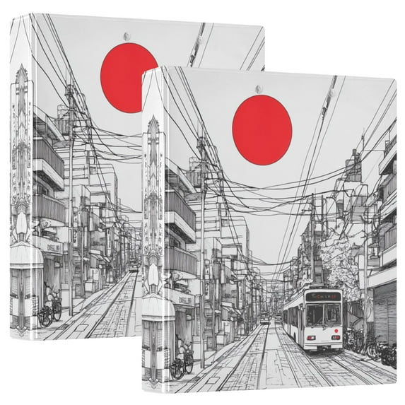 FORMRS 3 Ring Binder 1.5 inch with Pockets Set of 2 Clip Board 200 Sheets Capacity, White Streets