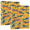 thumbnail image 1 of FORMRS 3 Ring Binder 1.5 inch with Pockets Set of 2 Clip Board 200 Sheets Capacity, Yellow Sardines Pattern, 1 of 8