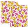 thumbnail image 1 of FORMRS 3 Ring Binder 1.5 inch with Pockets Set of 2 Clip Board 200 Sheets Capacity, Yellow Stars Pattern, 1 of 8