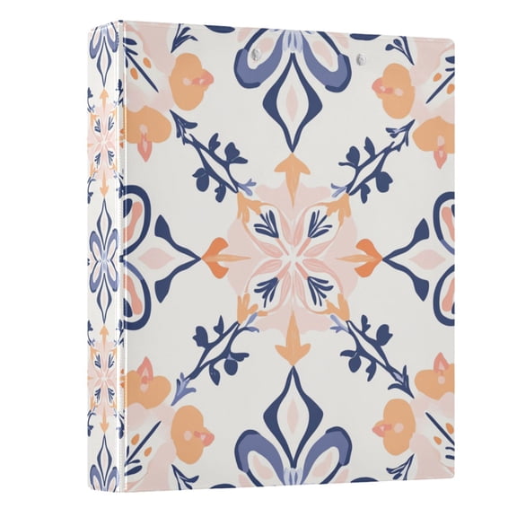 FORMRS 3 Ring Binder with Pockets 1.5" D-Rings Clip Board 200 Sheets Capacity, Colorful Abstract Pattern