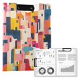 thumbnail image 1 of FORMRS A4 Clipboard Folder with Pen Holder Horizontal Foldable School Office Binder, Art Geometric, 1 of 9