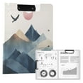 thumbnail image 1 of FORMRS A4 Clipboard Folder with Pen Holder Horizontal Foldable School Office Binder, Art Mountains, 1 of 9