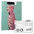 thumbnail image 1 of FORMRS A4 Clipboard Folder with Pen Holder Horizontal Foldable School Office Binder, Big Pink Cheetah, 1 of 9