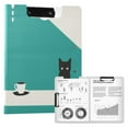 thumbnail image 1 of FORMRS A4 Clipboard Folder with Pen Holder Horizontal Foldable School Office Binder, Black Cat and Coffee, 1 of 9