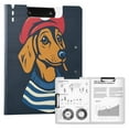 thumbnail image 1 of FORMRS A4 Clipboard Folder with Pen Holder Horizontal Foldable School Office Binder, Blue Dog Artist, 1 of 9