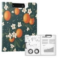 thumbnail image 1 of FORMRS A4 Clipboard Folder with Pen Holder Horizontal Foldable School Office Binder, Blue Floral Oranges, 1 of 9