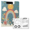 thumbnail image 1 of FORMRS A4 Clipboard Folder with Pen Holder Horizontal Foldable School Office Binder, Blue Rainbow, 1 of 9