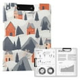 thumbnail image 1 of FORMRS A4 Clipboard Folder with Pen Holder Horizontal Foldable School Office Binder, Blue Snow Houses, 1 of 9