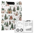 thumbnail image 1 of FORMRS A4 Clipboard Folder with Pen Holder Horizontal Foldable School Office Binder, Brown Christmas House, 1 of 9