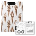 thumbnail image 1 of FORMRS A4 Clipboard Folder with Pen Holder Horizontal Foldable School Office Binder, Brown Ice Cream Pattern, 1 of 9