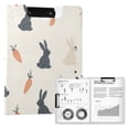 thumbnail image 1 of FORMRS A4 Clipboard Folder with Pen Holder Horizontal Foldable School Office Binder, Bunnies and Carrots, 1 of 9
