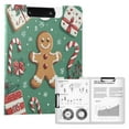 thumbnail image 1 of FORMRS A4 Clipboard Folder with Pen Holder Horizontal Foldable School Office Binder, Christmas Gingerbread, 1 of 9