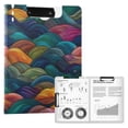 thumbnail image 1 of FORMRS A4 Clipboard Folder with Pen Holder Horizontal Foldable School Office Binder, Colorful Waves Pattern, 1 of 9