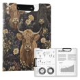 thumbnail image 1 of FORMRS A4 Clipboard Folder with Pen Holder Horizontal Foldable School Office Binder, Cows and Flowers, 1 of 9