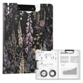 thumbnail image 1 of FORMRS A4 Clipboard Folder with Pen Holder Horizontal Foldable School Office Binder, Dark Flowers Pattern, 1 of 9