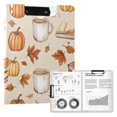 thumbnail image 1 of FORMRS A4 Clipboard Folder with Pen Holder Horizontal Foldable School Office Binder, Fall Mug Pattern, 1 of 9