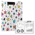 thumbnail image 1 of FORMRS A4 Clipboard Folder with Pen Holder Horizontal Foldable School Office Binder, Green Stars, 1 of 9