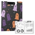 thumbnail image 1 of FORMRS A4 Clipboard Folder with Pen Holder Horizontal Foldable School Office Binder, Halloween Orange Ghosts, 1 of 9