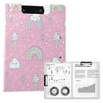 thumbnail image 1 of FORMRS A4 Clipboard Folder with Pen Holder Horizontal Foldable School Office Binder, Ice Cream Rainbow Pattern, 1 of 9