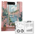 thumbnail image 1 of FORMRS A4 Clipboard Folder with Pen Holder Horizontal Foldable School Office Binder, Pink Boat, 1 of 9