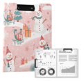 thumbnail image 1 of FORMRS A4 Clipboard Folder with Pen Holder Horizontal Foldable School Office Binder, Pink Christmas Snowman, 1 of 9