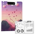 thumbnail image 1 of FORMRS A4 Clipboard Folder with Pen Holder Horizontal Foldable School Office Binder, Pixel Floating Hearts, 1 of 9